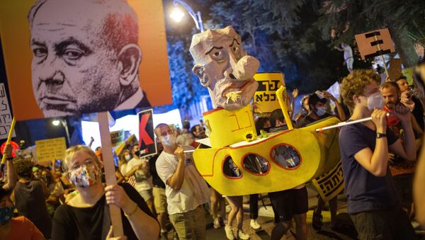 İsrail-Benyamin Netanyahu karşıtı protestolar - Sputnik Türkiye