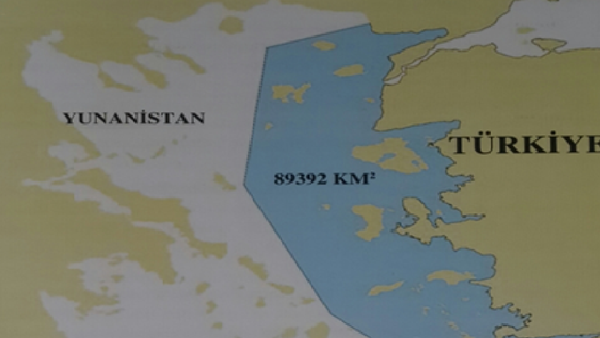 Ege'de Türk kıta sahanlığını gösteren harita - Sputnik Türkiye