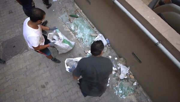 Beyrut patlamasında saçılan camlar için çevre dostu çözüm - Sputnik Türkiye