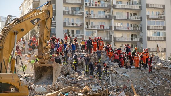 İzmir depremi, arama kurtarma çalışmaları - Sputnik Türkiye