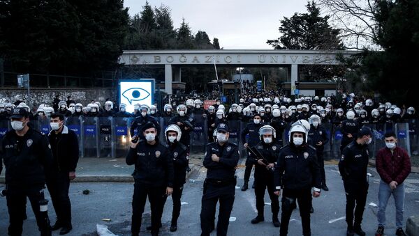 Boğaziçi Üniversitesi protesto, polis - Sputnik Türkiye