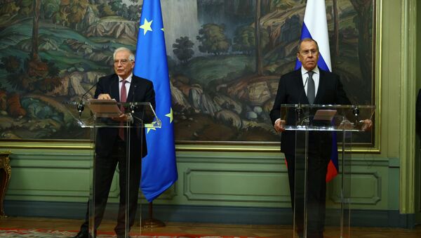 Rusya Dışişleri Bakanı Sergey Lavrov ve Avrupa Birliği (AB) Dış İlişkiler ve Güvenlik Politikası Yüksek Temsilcisi Josep Borrell - Sputnik Türkiye