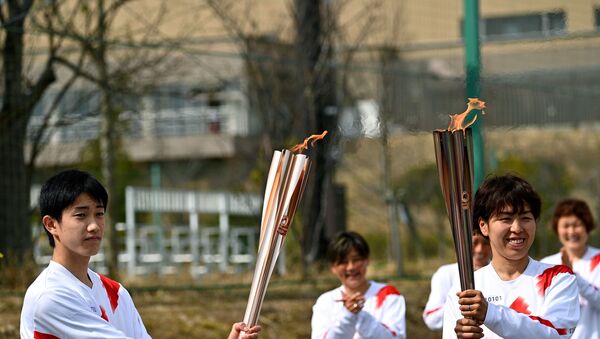 2020 Tokyo Olimpiyatları'nın Japonya'daki meşale turu - Sputnik Türkiye