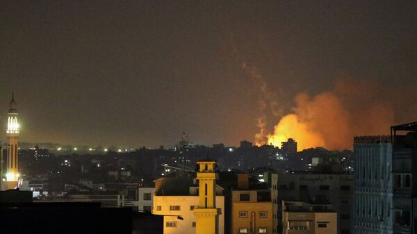 İsrail'in Gazze'ye hava saldırısı - Sputnik Türkiye