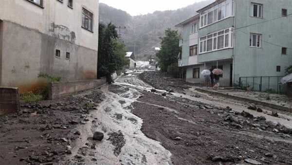 Giresun'da etkili sağanak: Dere taştı, yollar çamurla kaplandı - Sputnik Türkiye