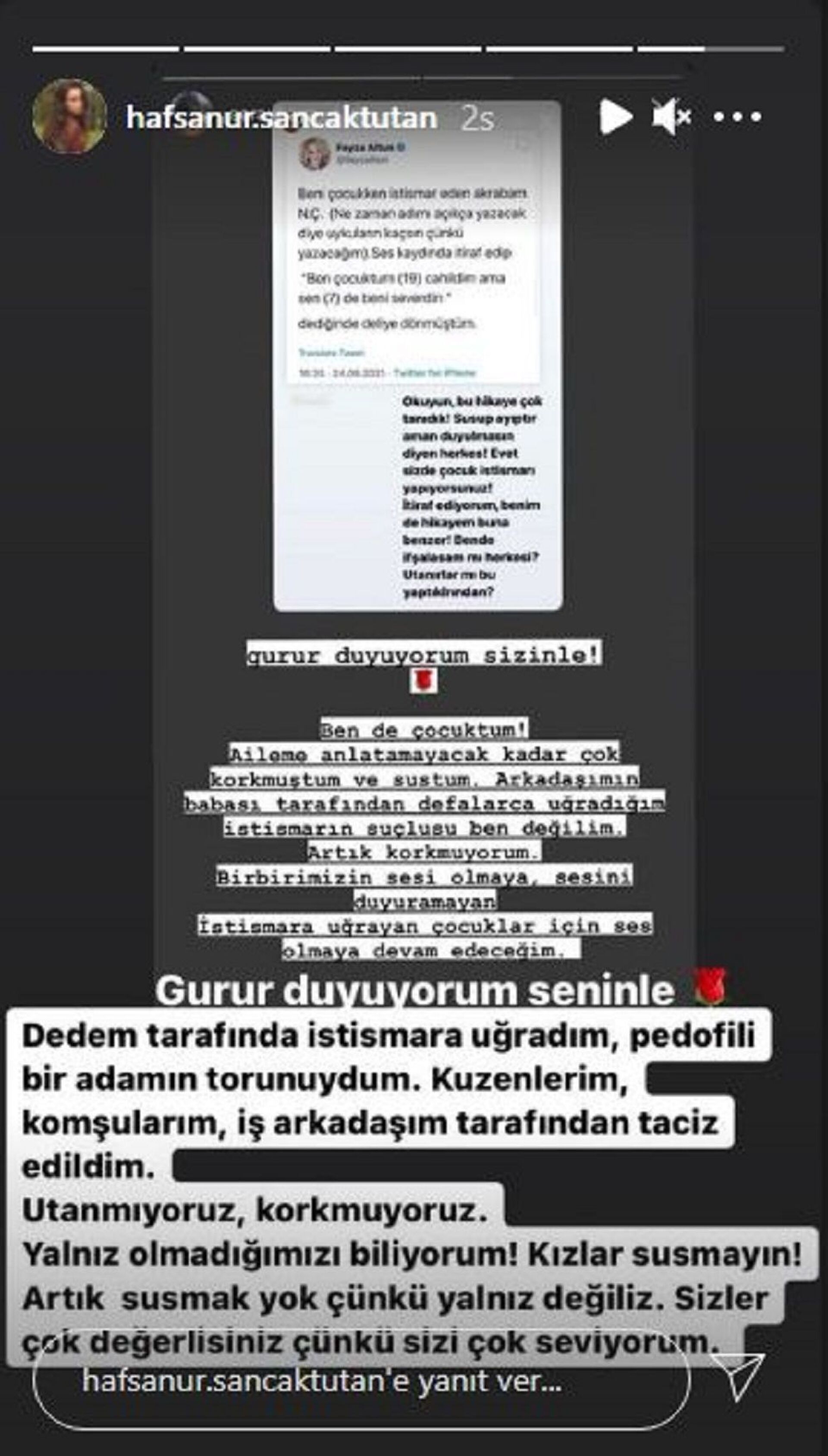 Hafsanur Sancaktutan: Dedem tarafından istismara uğradım - Sputnik Türkiye, 1920, 10.08.2021