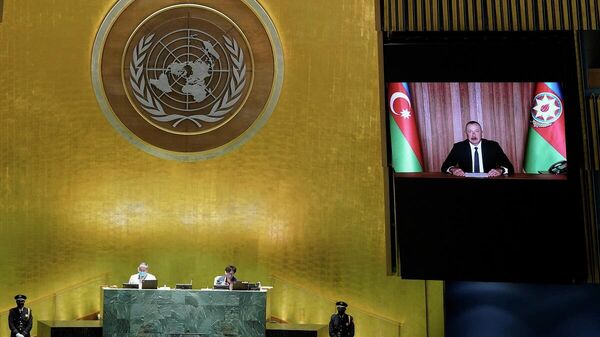 Azerbaycan Cumhurbaşkanı İlham Aliyev - BM Genel Kurulu - Sputnik Türkiye