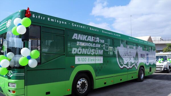 Ankara Büyükşehir Belediyesi`nin 22 otobüsü yüzde yüz elektrikle çalışacak - Sputnik Türkiye