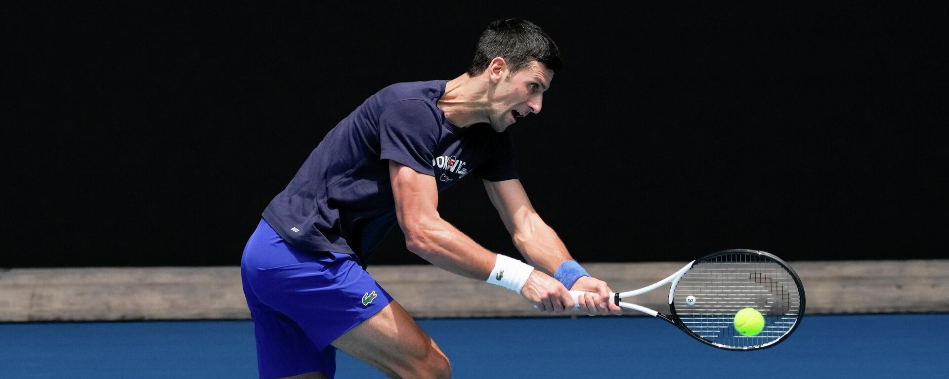 Avustralya Açık Tenis Turnuvası hazırlıklarını sürdüren tek erkekler dünya sıralamasının bir numarası Sırp tenisçi Novak Djokovic - Sputnik Türkiye, 1920, 16.01.2022