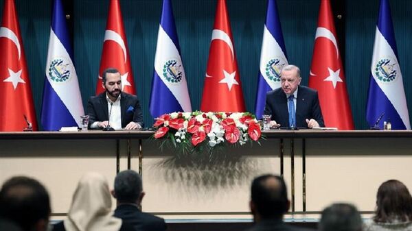 Cumhurbaşkanı Recep Tayyip Erdoğan, El Salvador Cumhurbaşkanı Nayib Bukele - Sputnik Türkiye
