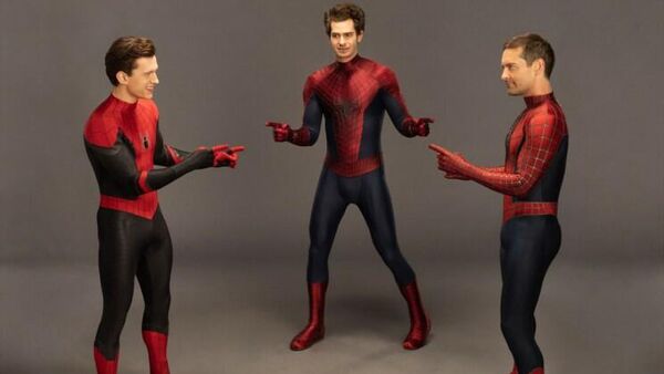 Serinin 3 Spiderman'i, Tom Holland, Andrew Garfield ve Tobey Maguire, meme - Sputnik Türkiye