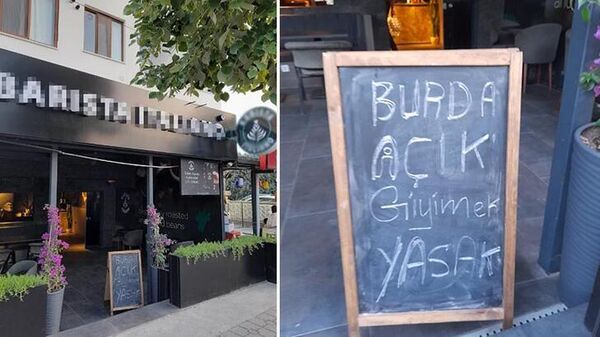 'Açık giyinmek yasaktır’ yazısı bulunan kafeye şortla giren genç kız kovuldu - Sputnik Türkiye