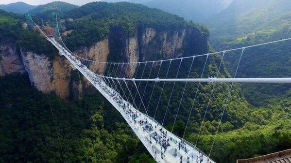 Bir önceki rekor Çin&#x27;&#x27;in Guangdong eyaletindeki 526 metre uzunluğundaki köprüye aitti. - Sputnik Türkiye