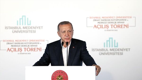 Cumhurbaşkanı Erdoğan, İstanbul Medeniyet Üniversitesi Ziraat Bankası Kütüphanesi ve Merkezi Derslik Binası Açılış Töreni'nde konuştu - Sputnik Türkiye