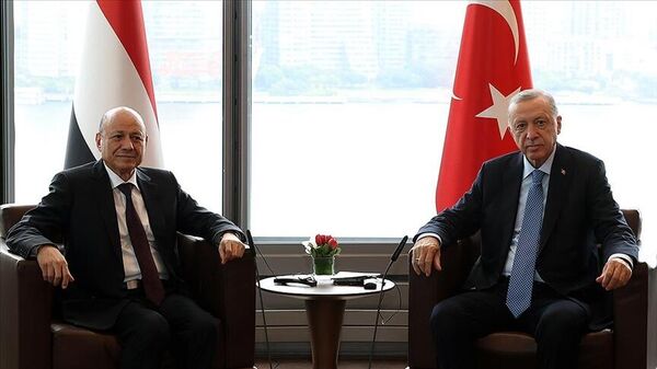 Cumhurbaşkanı Erdoğan Yemen Başkanlık Konseyi Başkanı El-Alimi'yi kabul etti - Sputnik Türkiye