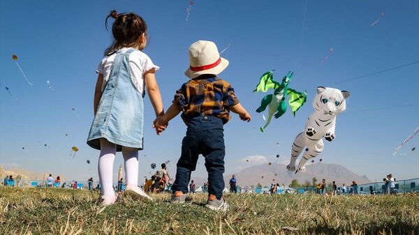 Çocukların uçurduğu uçurtmalar Van'ın semalarını renklendirdi - Sputnik Türkiye