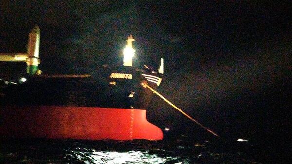 İstanbul Boğazı, bir yük gemisinin makine arızası yapması nedeniyle gemi trafiğine kapatıldı.  - Sputnik Türkiye