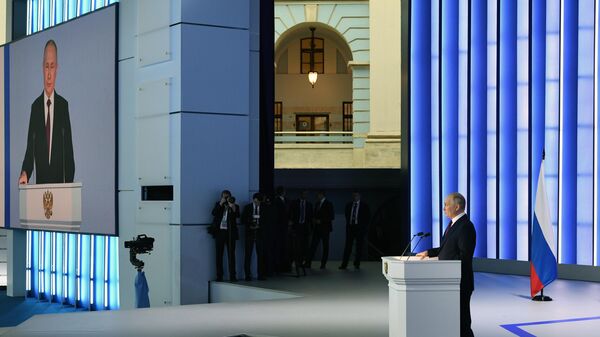 Putin, Federal Meclis konuşmasını yapıyor - Sputnik Türkiye