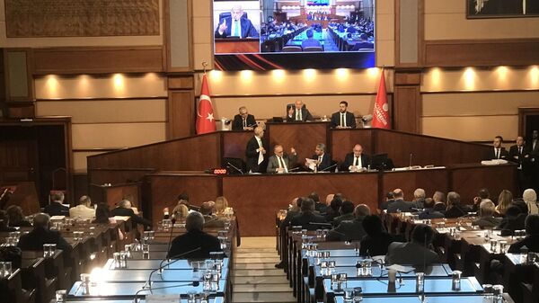 
İstanbul Büyükşehir Belediye Meclisi Haziran ayı toplantısının üçüncü oturumu İBB Saraçhane Başkanlık binasında gerçekleştirildi.  - Sputnik Türkiye