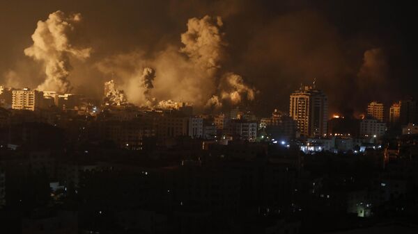 İsrail'in Gazze Şeridi'ne yönelik hava saldırıları - Sputnik Türkiye