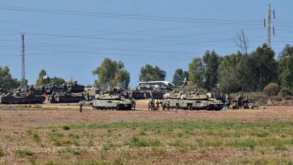İsrail tankları, kara harekatı için Gazze sınırında konuşlandı - Sputnik Türkiye