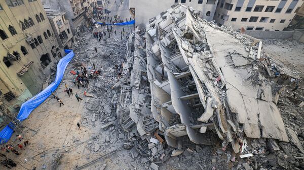 Filistin'de yıkım havadan görüntülendi - Sputnik Türkiye