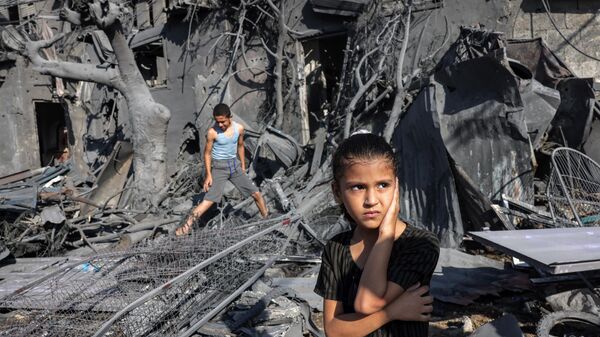 Gazze İsrail saldırı bomba Filistin - Sputnik Türkiye