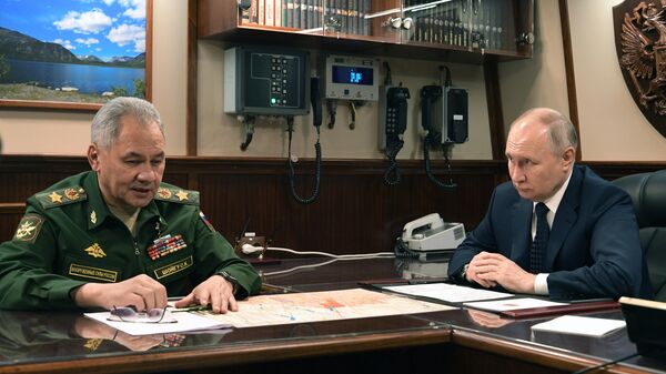 Rusya Savunma Bakanı Sergey Şoygu Putin - Sputnik Türkiye