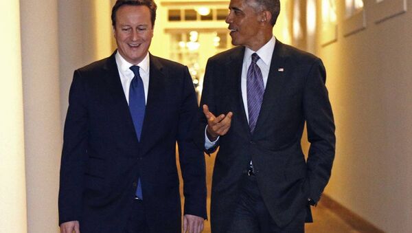 ABD Başkanı Barack Obama ve İngiltere Başbakanı David Cameron - Sputnik Türkiye