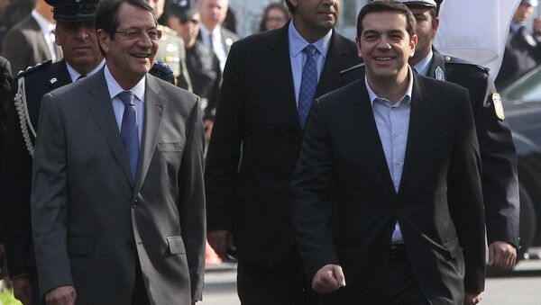 Yunanistan Başbakanı Aleksis Çipras ve Rum lider Nikos Anastasiadis - Sputnik Türkiye