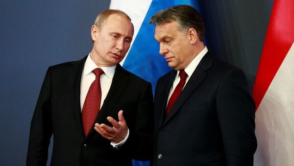 Rusya Devlet Başkanı Vladimir Putin - Macaristan Başbakanı Viktor Orban - Sputnik Türkiye