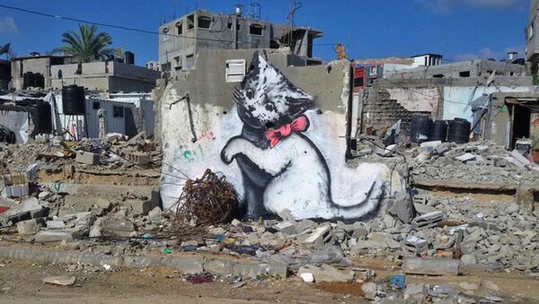 Sokak sanatçısı Banksy- Gazze - Sputnik Türkiye