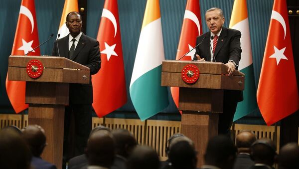 Türkiye Cumhurbaşkanı Recep Tayyip Erdoğan - Fildişi Sahili Cumhurbaşkanı Alassane Vattara - Sputnik Türkiye
