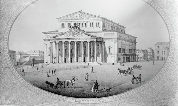 19 yüzyılda Moskova Bolşoy Tiyatrosu - Sputnik Türkiye