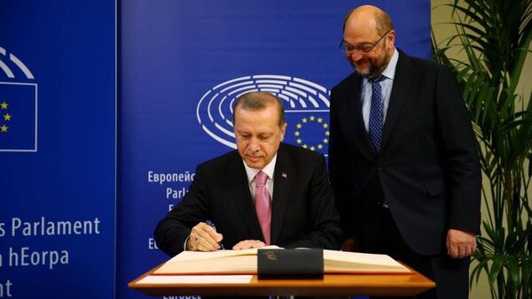 Recep Tayyip Erdoğan - Martin Schulz - Sputnik Türkiye
