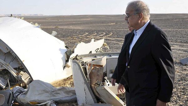 Mısır Başbakanı Şerif İsmail uçağın enkazının olduğu alana gitti. - Sputnik Türkiye