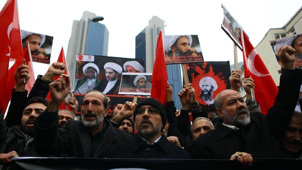 Suudi Arabistan konsolosluğu önünde idam protestosu - Sputnik Türkiye