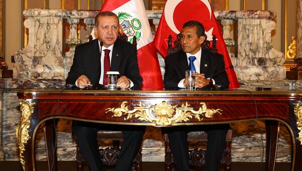 Türkiye Cumhurbaşkanı Recep Tayyip Erdoğan- Peru Devlet Başkanı Ollanta Humala - Sputnik Türkiye