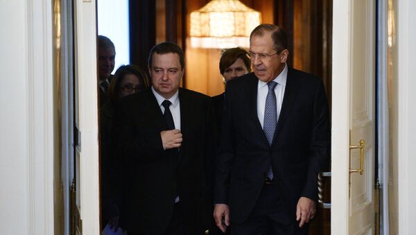 Rusya Dışişleri Bakanı Sergey Lavrov - Sırbistan Dışişleri Bakanı Ivica Dacic - Sputnik Türkiye