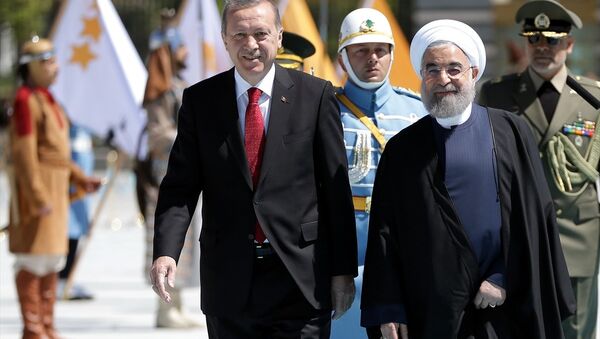 Türkiye Cumhurbaşkanı Recep Tayyip Erdoğan- İran Cumhurbaşkanı Hasan Ruhani - Sputnik Türkiye