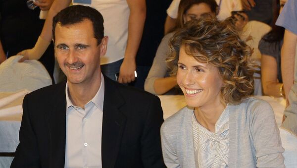 Suriye Devlet Başkanı Beşar Esad, eşi Esma ile - Sputnik Türkiye