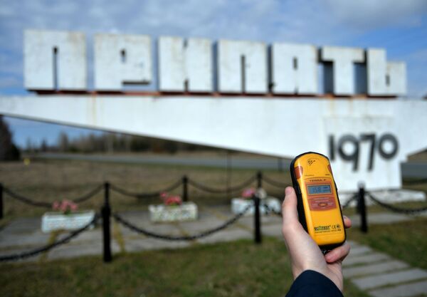 Pripyat şehrinin girişi. - Sputnik Türkiye