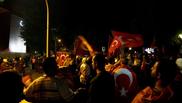 Almanya'da Türk bayraklı protesto - Sputnik Türkiye