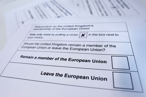 Ankete göre, Avrupalıların çoğunluğu kendilerine bir seçim şansı verilmesi halinde AB’de kalmak yönünde oy kullanacaklarını söyledi. - Sputnik Türkiye