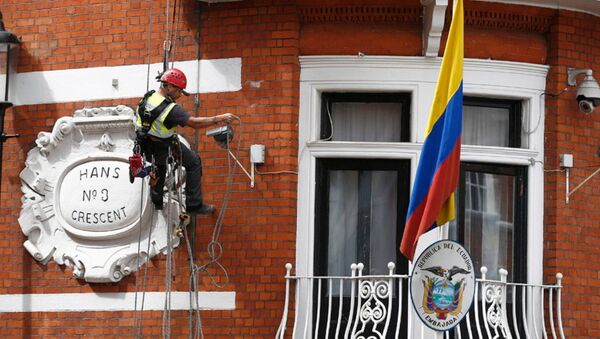Julian Assange'ın kaldığı Londra'daki Ekvador Büyükelçiliği - Sputnik Türkiye