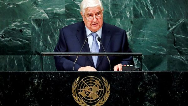 Suriye Dışişleri Bakanı Velid Muallim BM Genel Kurulu'na seslendi - Sputnik Türkiye