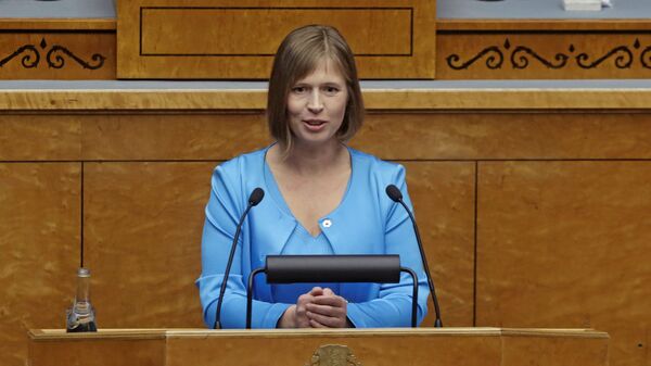 Estonya’da Kersti Kaljulaid ülkenin ilk kadın cumhurbaşkanı oldu. - Sputnik Türkiye