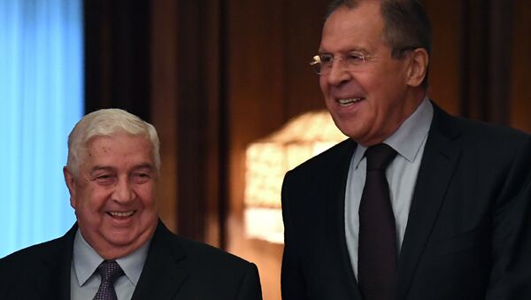 Suriye Dışişleri Bakanı Velid Muallim Rus mevkidaşı Sergey Lavrov ile Moskova'da görüştü - Sputnik Türkiye