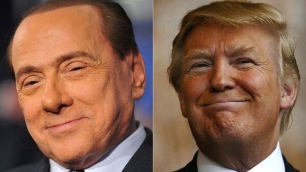 Silvio Berlusconi -Donald Trump - Sputnik Türkiye