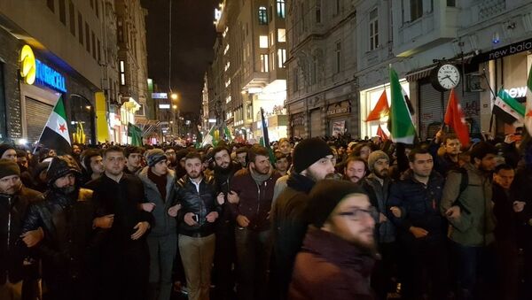 İstanbul'da Halep protestosu - Sputnik Türkiye